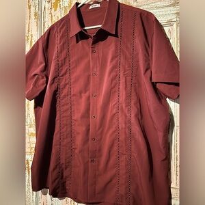 Men's Classic Burgundy Button Down Shirt